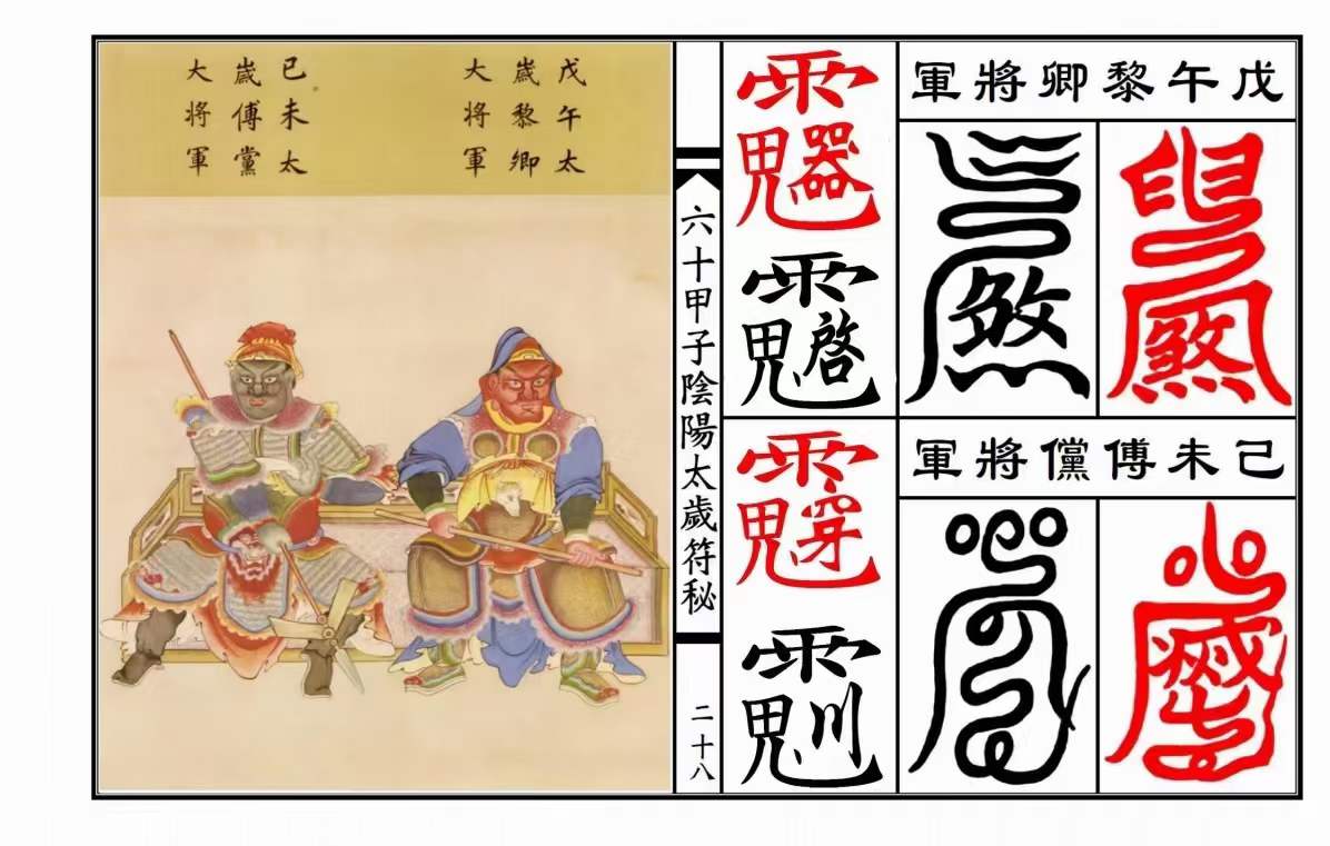 图片[2]-六十甲子太岁阴阳讳字符秘-真传国学