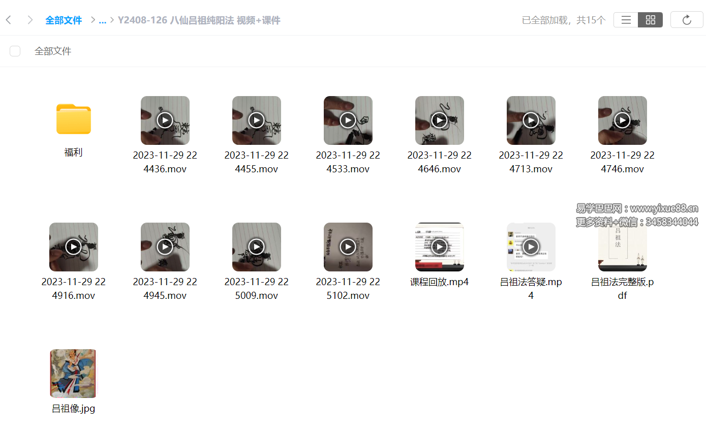 八仙吕祖纯阳法 视频+课件-真传国学