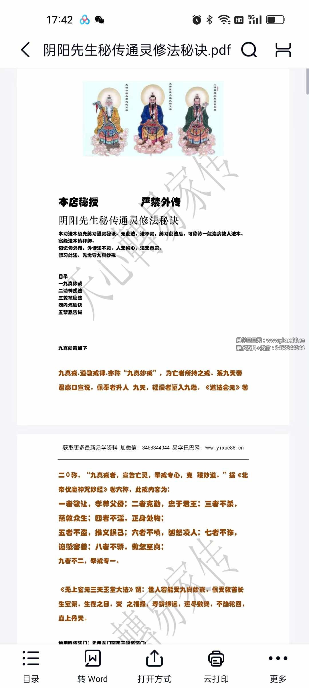 图片[2]-阴阳先生秘传通灵修法秘诀17页-真传国学