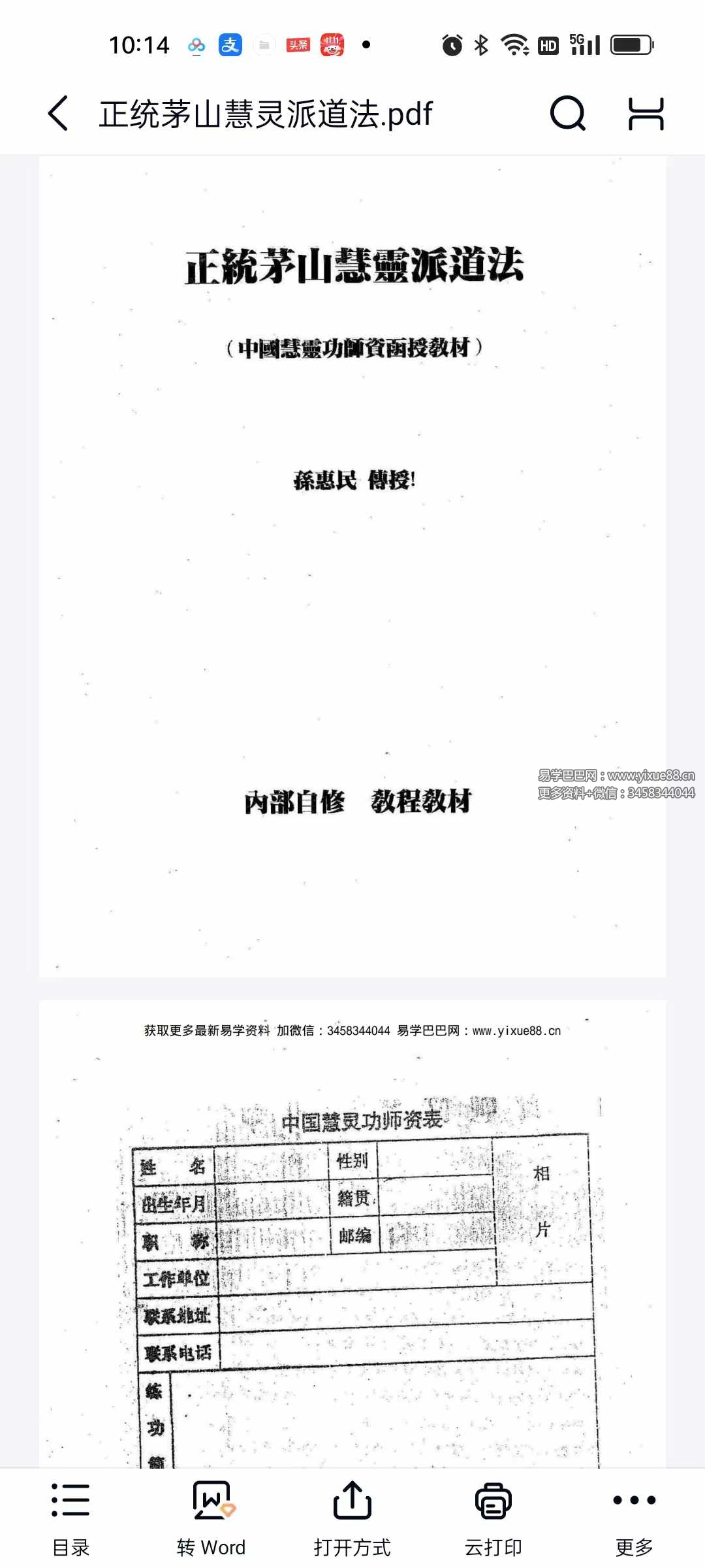 图片[2]-孙惠民 正统茅山慧灵派道法37页-真传国学