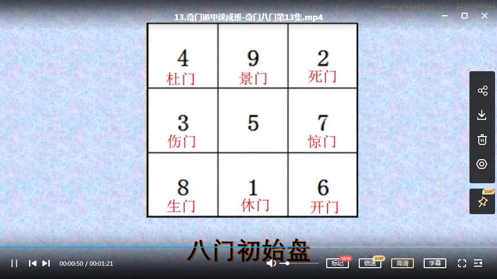 图片[4]-廖华辉奇门遁甲速成班28集视频+3集非正课视频 百度云下载！-真传国学