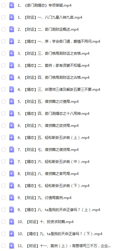 晓星阳盘奇门遁甲《奇门测求财和婚恋》视频29集-真传国学