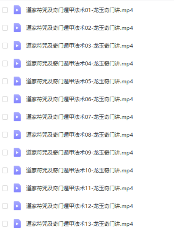 龙玉2018年道家法术符咒奇门法术符咒录像13课-真传国学