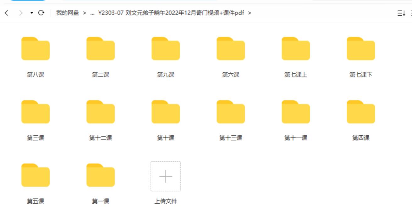 刘文元弟子晓午2022年12月奇门视频+课件pdf-真传国学