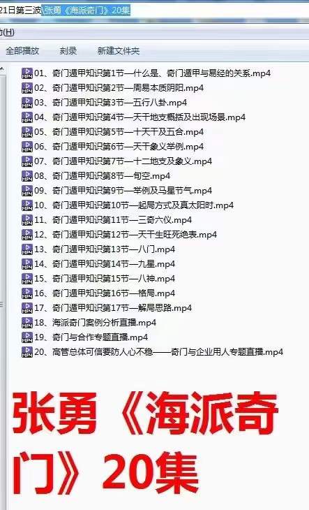 图片[2]-张勇《海派奇门》20集-真传国学