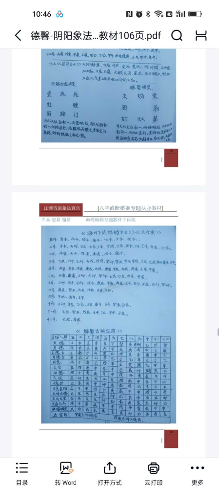 图片[5]-德馨-阴阳象法《江湖盲派象法真宗、婚姻专题》从业弟子班教材106页-真传国学