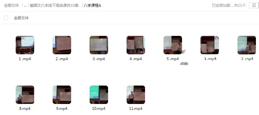 崔国文八字线下基础课+高级课-真传国学